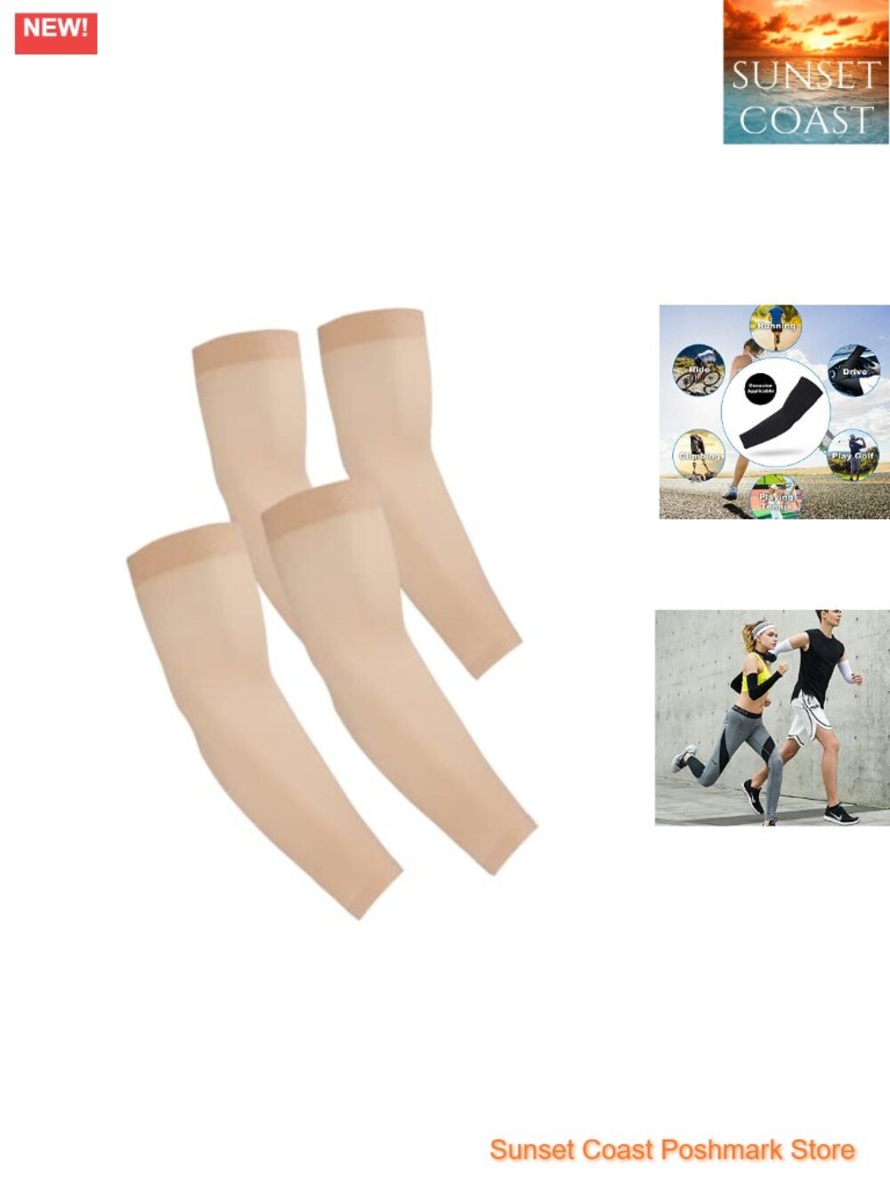 Compression Arm Sleeves UPF 50 UV Protection Cooling Sun Sleeves for Sports